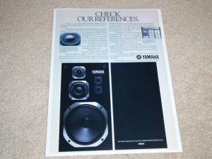 Yamaha NS-500m Studio Monitor Ad,1984,Article,Beautiful