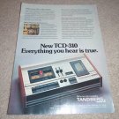 Tandberg TCD-310 Cassette Deck Ad from 1974, color