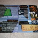 Onkyo A-9011 Integrated Amplifier Ad, 1996,2 pages,art