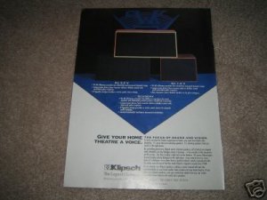 Klipsch 2.2V,1.2V,Academy AD from 1992 Classic Ad