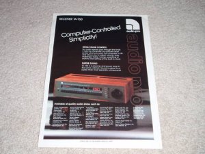 Audio Pro TA-150 Amplifier Ad, 1984,Article, RARE!