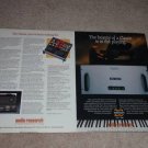 Audio Research Classic 120 Tube Amp Ad,1990,2 sides