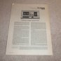 Tandberg TCD-310 Cassette Review, 2 pgs, 1974, RARE!