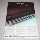Sony 6650 Receiver QUAD Ad,1973,Article,color, Nice!