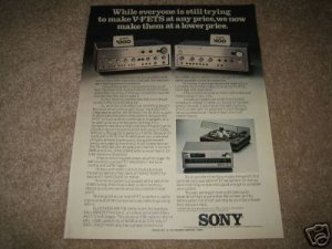 Sony VFET Amps Ad from 1975,high-end! color
