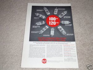 RCA Tube Ad,1960,34gd5,60fx5,50k5,18fx6,20eq7 Rare,1 pg