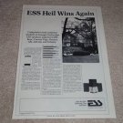 ESS Heil Air Speaker Ad,article,Test,1 page,Rare!
