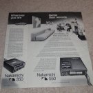 Nakamichi 550,350 Portable Cassette Ad,1977,article