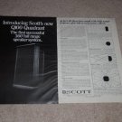 Scott Q100 Quadrant Speaker Ad, 1969, 2 pgs, Articles