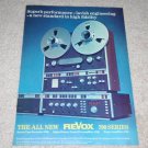 Revox A700 Open Reel,A720 Pre,A722 Amp Ad 1974, Nice!