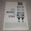 JBL Ranger-Paragon,Bel-Aire,Harlan,D34001 Spkr Ad, 1958