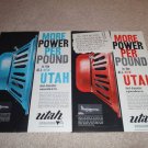 Utah D8LA,D12LA Raw Speaker Ads from 1959! very rare!