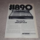 Tascam Model 10 Mixing Board Ad, Article, Picture, 1973