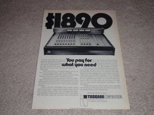Tascam Model 10 Mixing Board Ad, Article, Picture, 1973