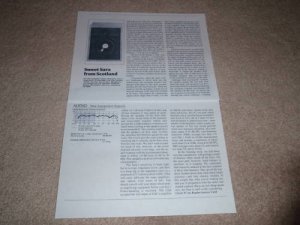 Linn Sara Speaker Review,1982, 2 pgs, Full Test, Specs