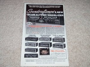 Soundcraftsmen Eq Ad,Scan-alyzer, Amp, specs, 6"x9"
