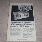 Phase Linear 400 Amplifier Ad,Article,specs,6"x9"