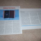 Snell Type J Speaker Review, 1983, 2 pgs, Full Test