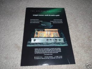 Aragon Aurum Class A Preamp Ad from 1995