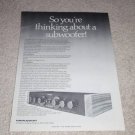 Dahlquist DQ-LP1 Crossover Ad,1978,Article