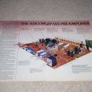 Adcom GFP-555 Preamp Ad,4 pgs,1987,Specs, Inside View