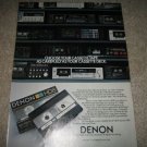 Denon Tape ad ,Nakamichi Dragon in ad fr1985,many decks