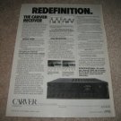 CARVER Receiver Ad from 1987, RARE!