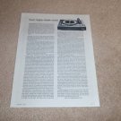Dual 1218 Turntable Review,1 pg, 1972, Specs, Test