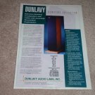 Dunlavy SC-VI,V,IV Speaker AD from 1997, reviews,articl
