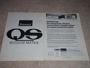 Sansui QS Pro Encoder,Decoder Ad, 1972,Article, QUAD