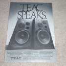 Teac 6110,6112 Speaker AD, 1984,Article, Very Rare Ad!