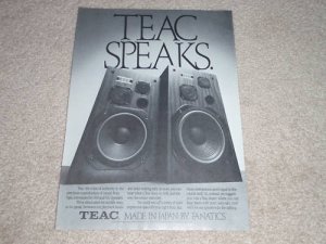 Teac 6110,6112 Speaker AD, 1984,Article, Very Rare Ad!