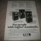 KEF Coda,Carina,Carlton Speaker Ad 1983
