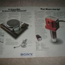 Sony PS-B80 High-End Turntable adn Xl-55 Cart Ad 1979