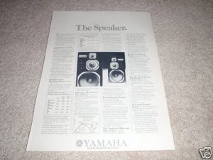 Yamaha NS-1000 "The Speaker" Ad from 1975, RARE! specs