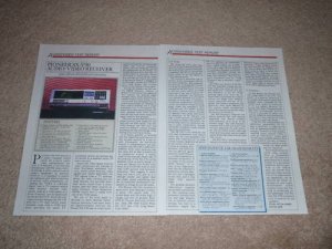 Pioneer SX-V90 A/V Receiver Review,2 pgs,1984