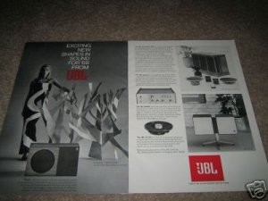 JBL Caprice,Sovereign Speaker Ad from 1968, 2pages!RARE