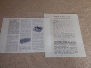 PYE Review, 1956,2 pgs,HF-25 Provost Amp, HF-25a Preamp