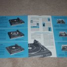 BSR McDonald Turntable Brochure,5 pgs,1968,600,500a,400