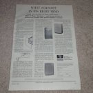Klipsch Ad, 1966, Klipschorn, Heresy, Horn, Specs, Info