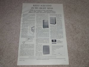 Klipsch Ad, 1966, Klipschorn, Heresy, Horn, Specs, Info