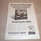 Tandberg 9000x Open Reel Deck Ad from 1973,RARE!