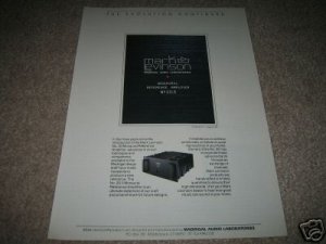 Mark Levinson No 20.5 Mono Power Amp Ad from 1989