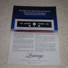 Lineage, Saul Marantz,John Curl, CP 100 Preamp Ad, 1987