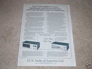 Luxman M-4000 Amplifer,C-1000 Preamp Ad,1975,article