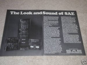 Entire SAE Line Ad,2 pgs,Amplifier,Equalizer,Preamp1977