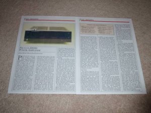 Proton D1200 Amplifier Review, 1986, 2 pgs, Full Test