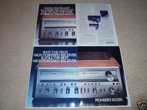Pioneer SX-1250 Super Receiver Ad,4 pgs,Specs,Article