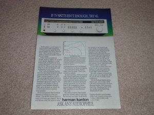 Harman Kardon hk580i Receiver Ad,Article,Specs,1983