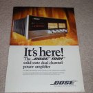 Bose 1801 Amplifier Ad,ready for framing! 1973, mint!